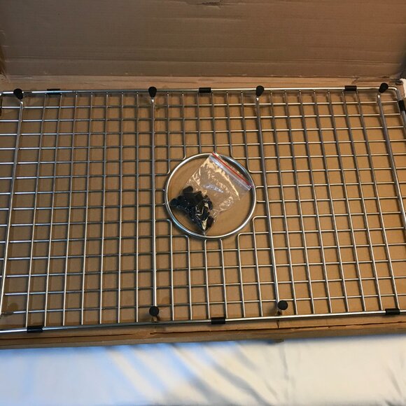 Serene Valley SVH2615C Sink Grid 25-9/16" X 14-7/16" Centered Drain NEW - Picture 4 of 8